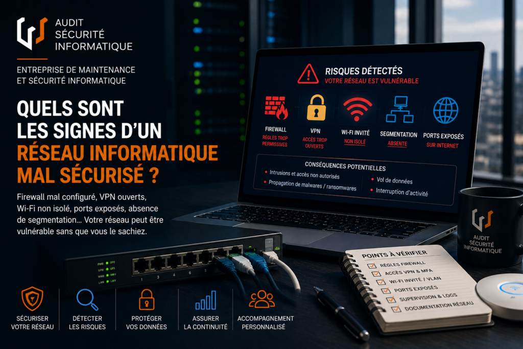 Quels sont les signes d’un réseau informatique mal sécurisé ?