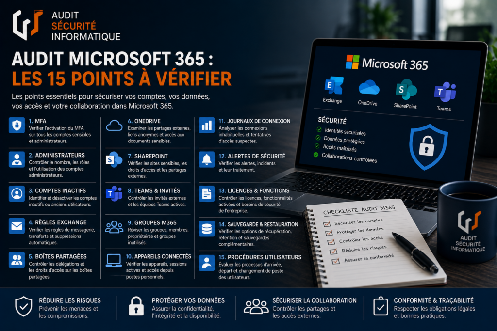Audit Microsoft 365 : les 15 points à vérifier