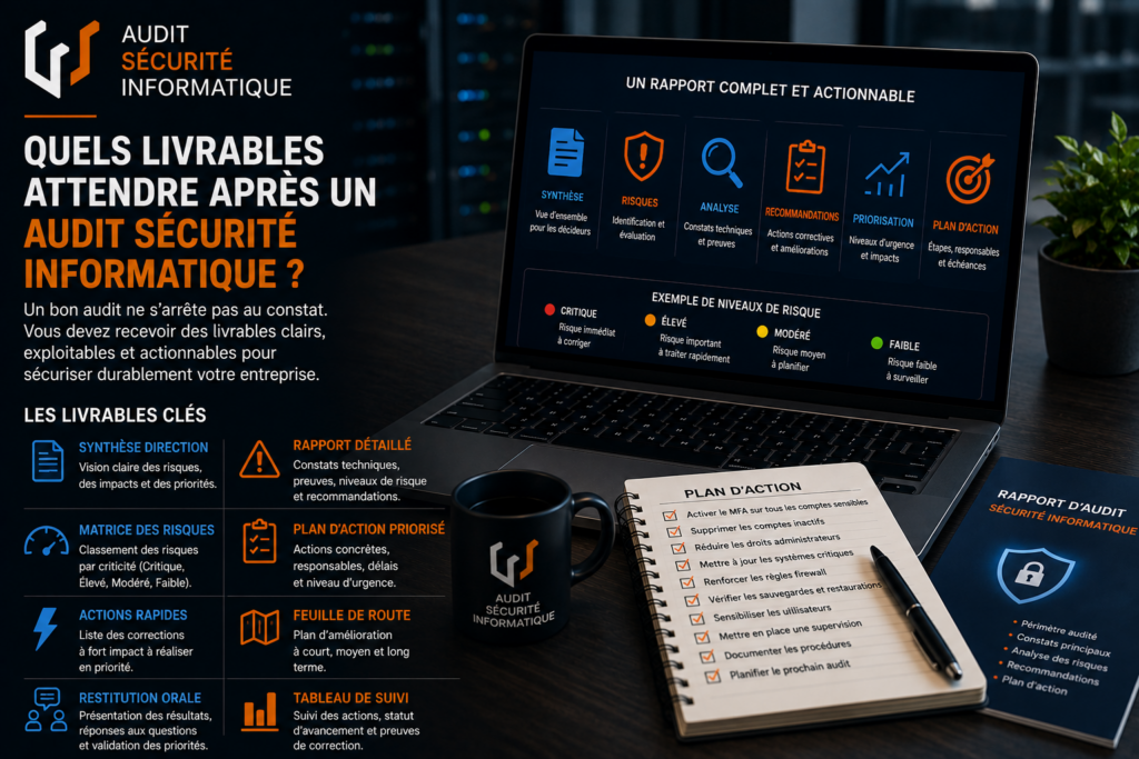 Quels livrables attendre après un audit sécurité informatique ?