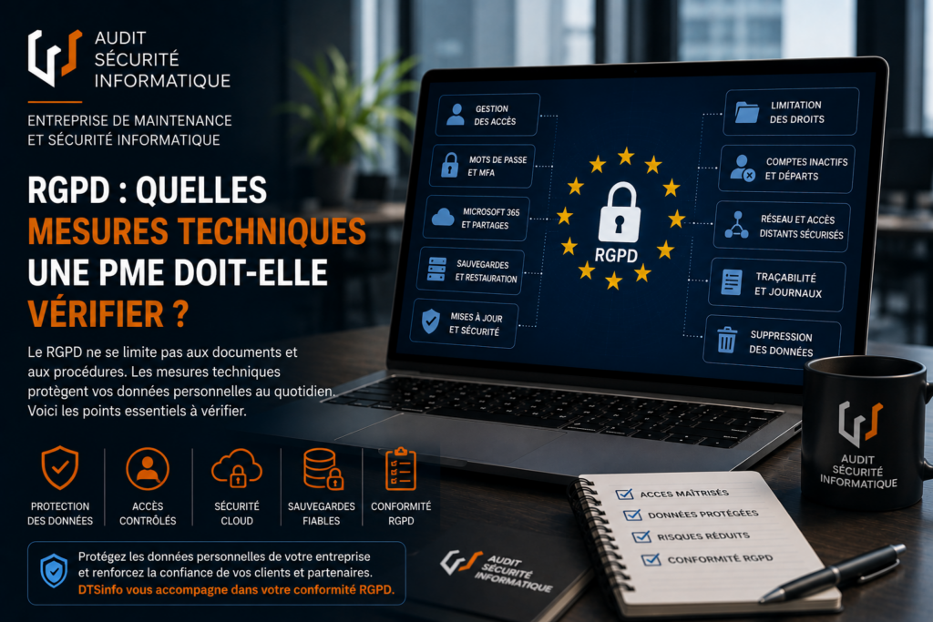 RGPD : quelles mesures techniques une PME doit-elle vérifier ?