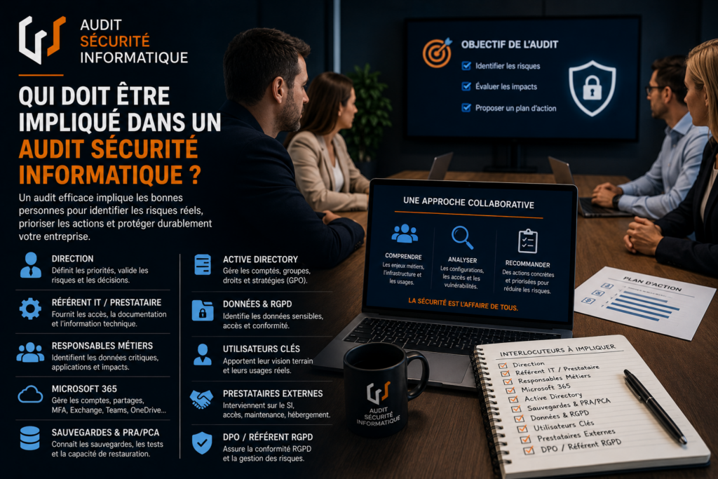 Qui doit être impliqué dans un audit sécurité informatique ?